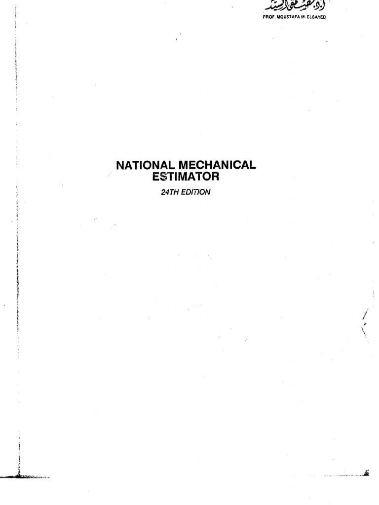 National Mechanical Estimator Pdf