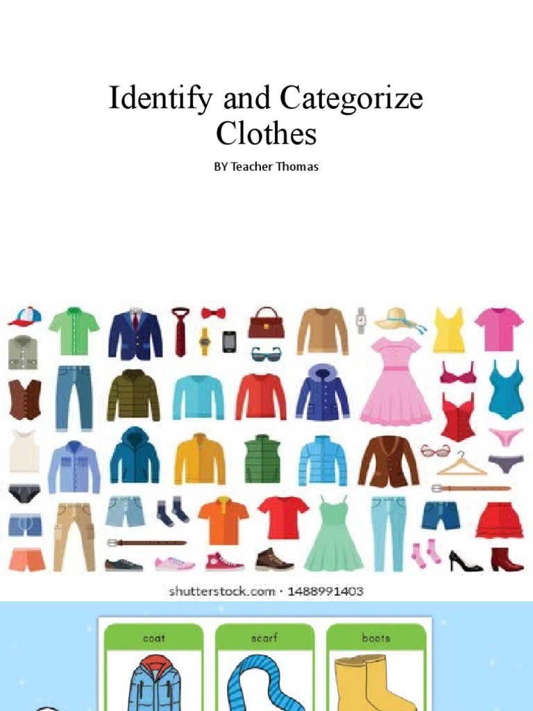 Identify and Categorize Clothes PDF
