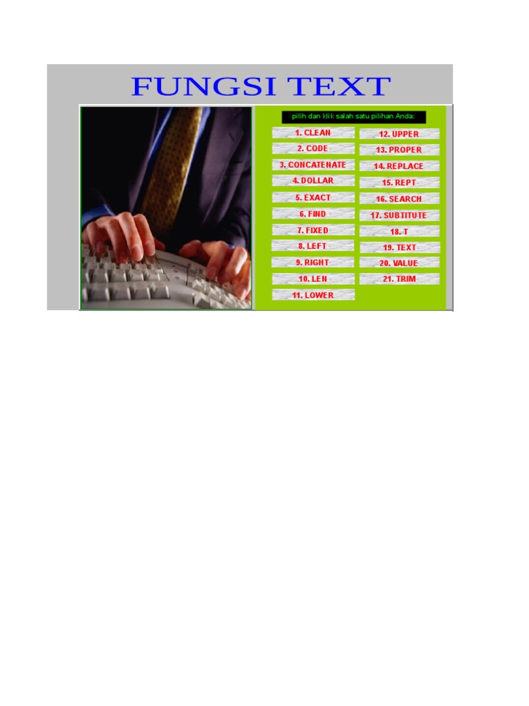 Fungsi Excel: Panduan Lengkap dan Contoh | PDF