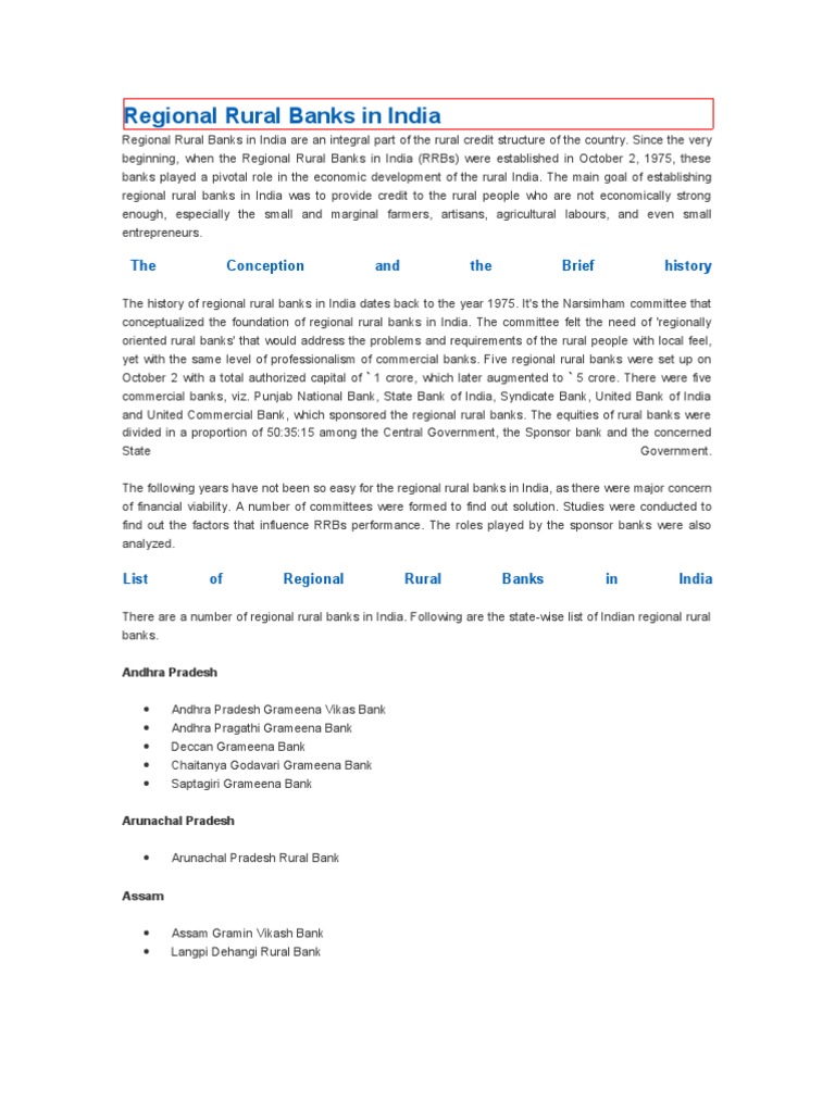 A Study On Growth And Performance Of Regional Rural Banks In India – PTPSJ