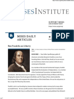 Ben Franklin On Liberty Mises Institute