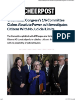 Greenwald Congress's 1 - 6 Committee Claims Absolute Power As It Investigates Citizens With No Judicial Limits