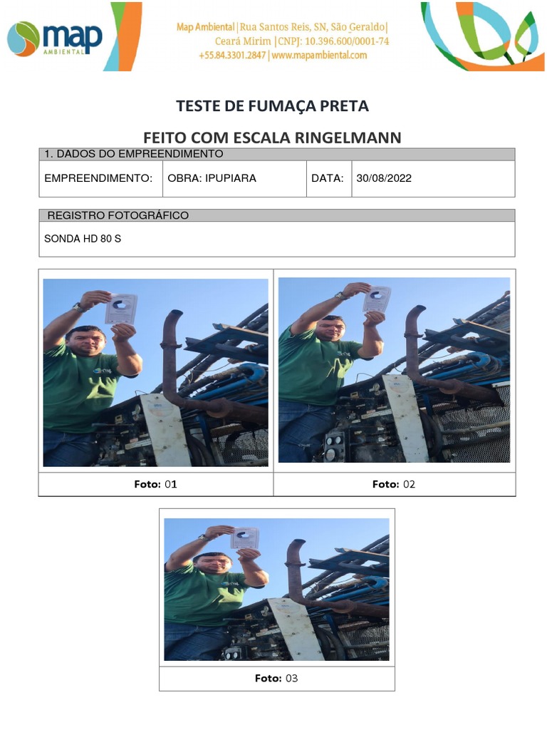 Teste de Fumaça Preta | PDF