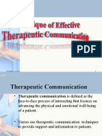 Therapeutic Communication Techniques and Strategies