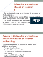Guidelines For The Project