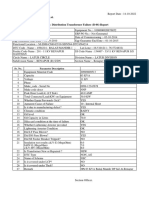 Subject: Distribution Transformer Failure (B-06) Report: To, Executive Engineer, M.S.E.D.Co - Ltd. Latur Division
