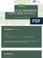 Avaluació, Promoció I Titulació A l'ESO