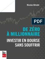 De Zero A Millionnaire Investir en Bourse Sans Souffrir 2022 Nicolas Bérubé