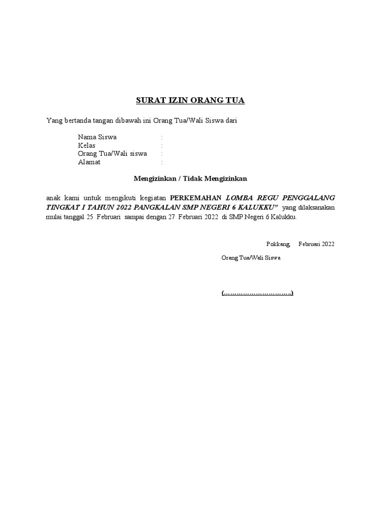 Surat Izin | PDF