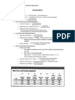 CPCU 520 Chapter 7 - Actuarial Operations Formula Sheet