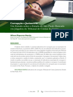 Corrupção e Jurimetria: Um Estudo Sobre o Estado de São Paulo Baseado em Julgados Do Tribunal de Contas Da União