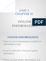 Unit 3 - ch10 Online Information