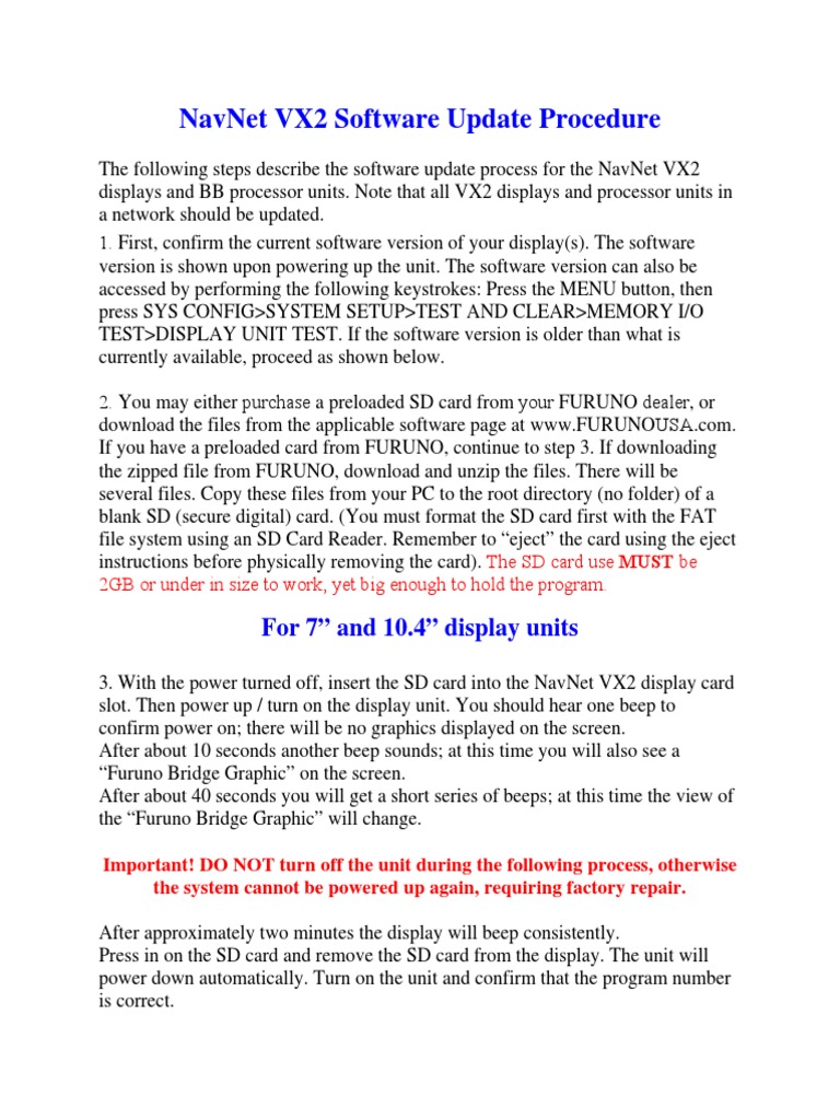 NavNet VX2 Software Update Guide | PDF | Computer File | Zip (File Format)