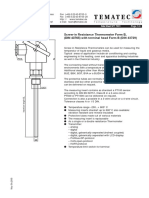 TEMATEC Löbach GmbH Data Sheet for Screw-in Resistance Thermometer