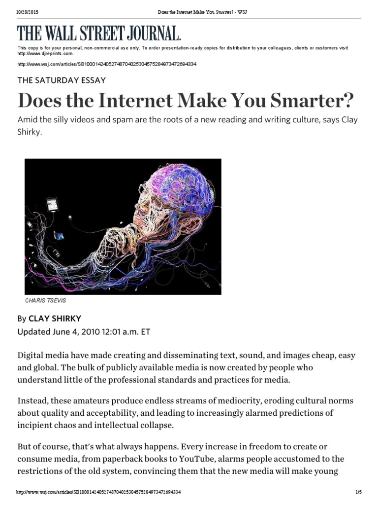 Does The Internet Make You Smarter? - WSJ | PDF | Data Management ...
