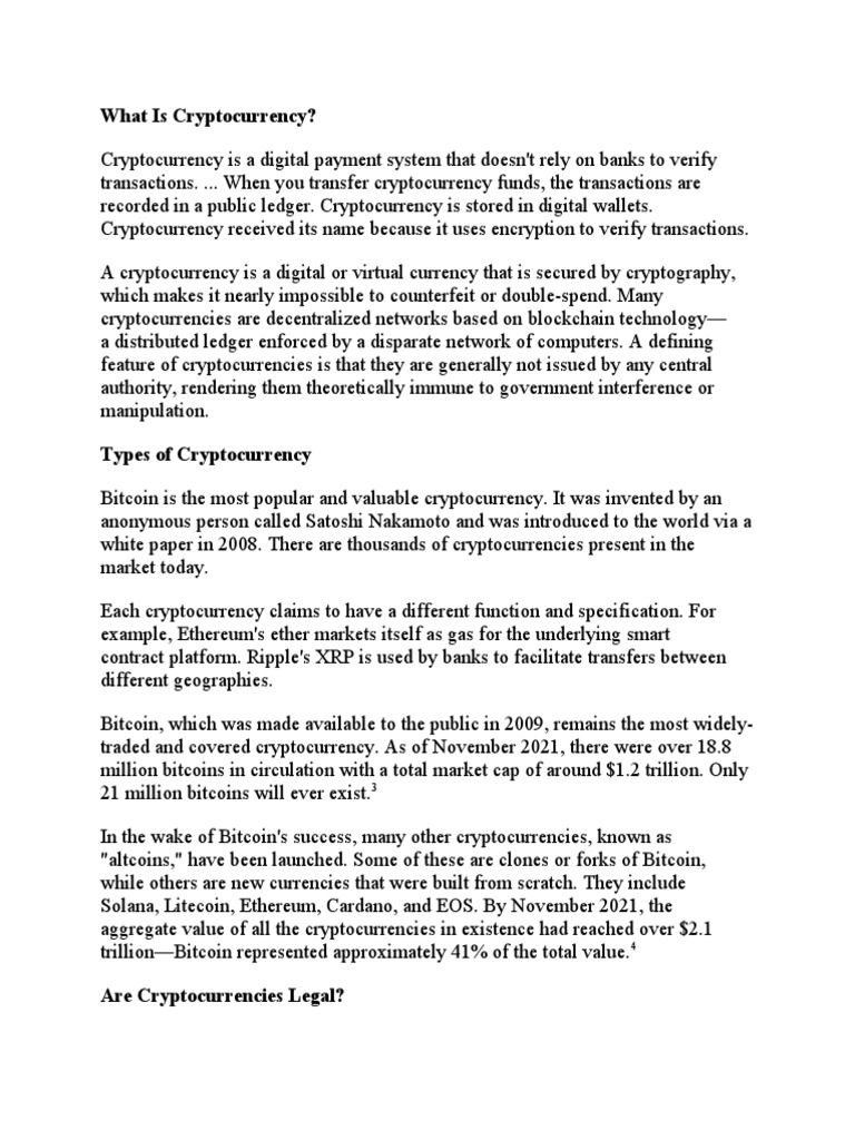 Intro to Cryptocurrency Basics | PDF | Cryptocurrency | Bitcoin