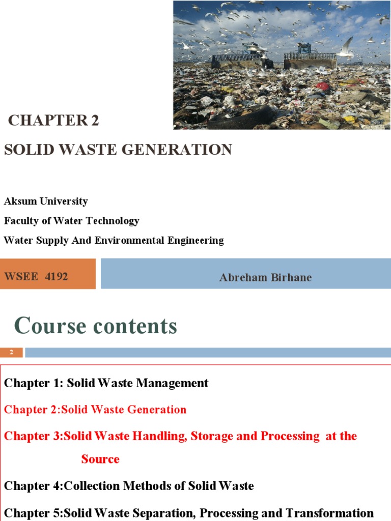 Functional Elements of Waste Management | PDF | Municipal Solid Waste ...