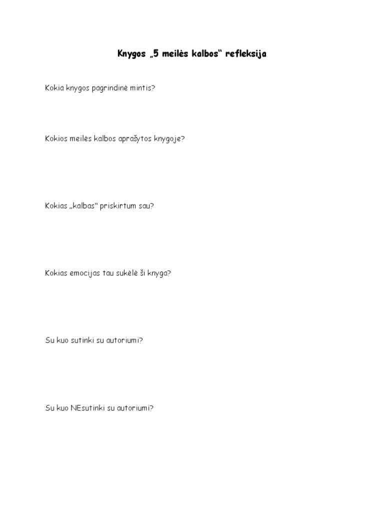 Knygos Refleksija | PDF