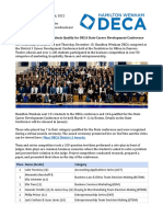 HW DECA Districts Results 2022–2023