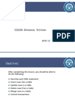 CS220 Database Systems DML and Transactions