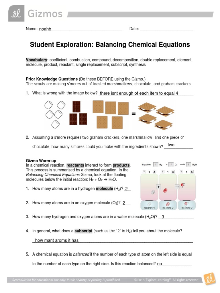 Balancing Chemical Equations Guide | PDF | Chemical Reactions ...