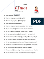 Past Simple Tense Spelling Practice