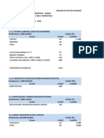 Análisis de costos unitarios de proyecto cerco perimetrico