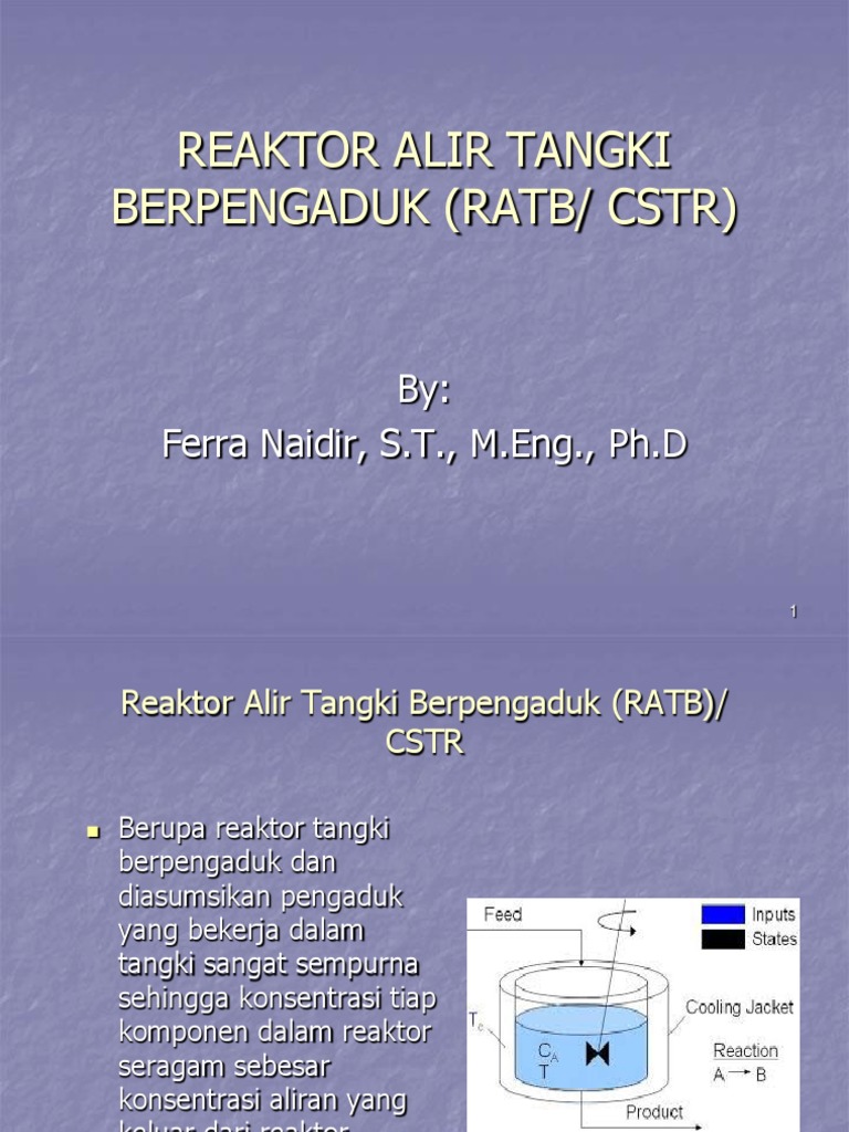 Desain Reaktor Alir Tangki Berpengaduk | PDF | Sains & Matematika