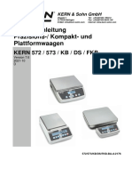 Betriebsanleitung Präzisions-/ Kompakt - Und Plattformwaagen KERN 572 / 573 / KB / DS / FKB