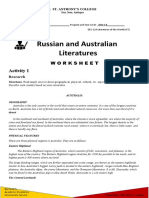 Russian and Australian Literatures: Worksheet