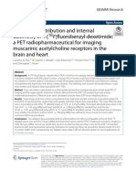 Human Biodistribution and Internal Dosimetry of 4 - (A PET Radiopharmaceutical For Imaging Muscarinic Acetylcholine Receptors in The Brain and Heart