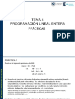 Tema 4 Programación Lineal Entera: Prácticas