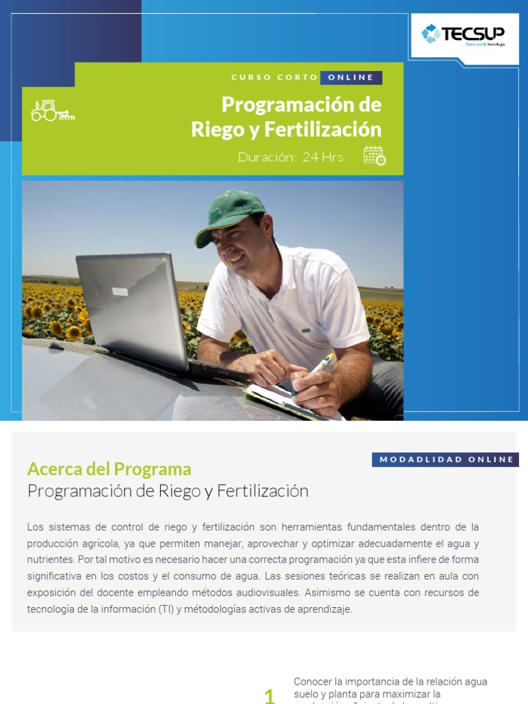 CC - AGRICOLA - Programación de Riego y Fertilización PDF | PDF ...