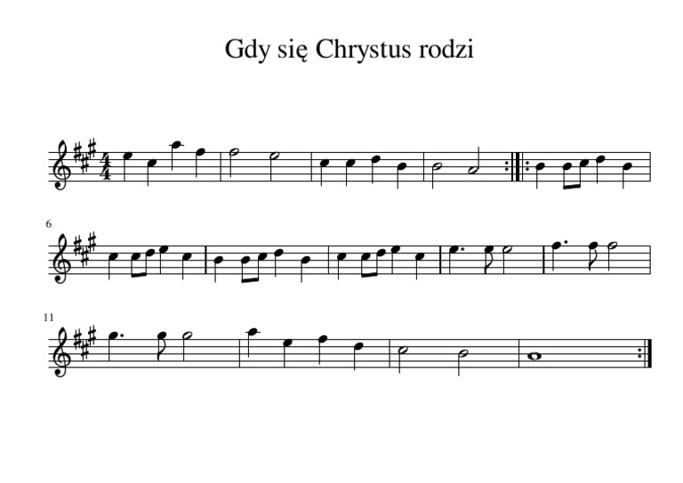 Gdy Się Chrystus Rodzi Na Flecie Gdy Się Chrystus Rodzi | PDF