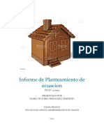 Informe de Planteamiento de Ecuacion