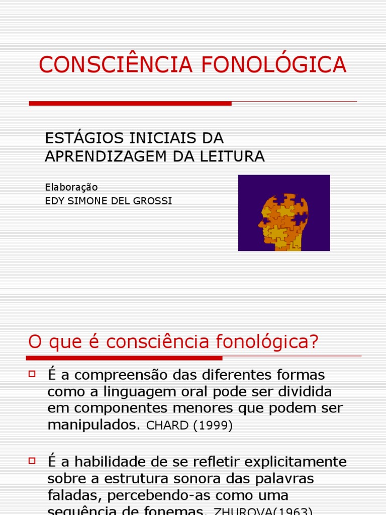 Consciência Fonológica | PDF | Fonema | Fonologia