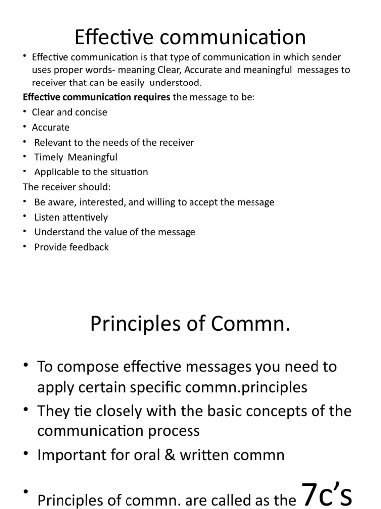 2 Principles of Effective CommunicationNotes PPT (Autosaved) PDF