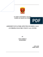 Factors Affecting Incoming Calls at Ethiopian Utility