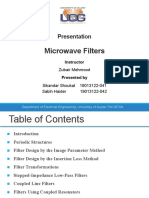 Microwave Filters Design Techniques