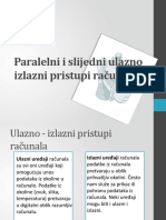 Paralelni I Slijedni Ulazno Izlazni Pristupi Racunala