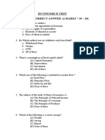 Cbse Test Paper