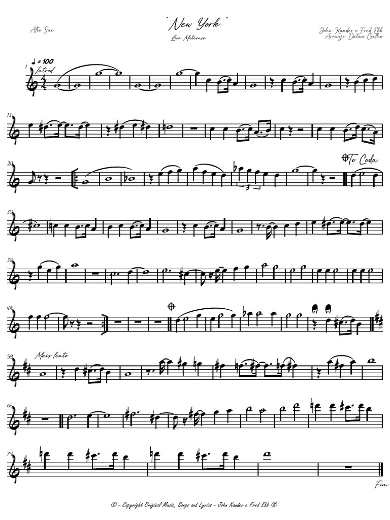 New York Lira Mateense Alto Sax PDF Broadway Theatre People