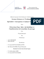 Détection D'une Fuite Du Lubrifiant Et L'amélioration de La Machine de Perçage - Assia CHICHANE