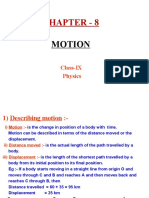 Chapter-8 Motion Class IX Physics