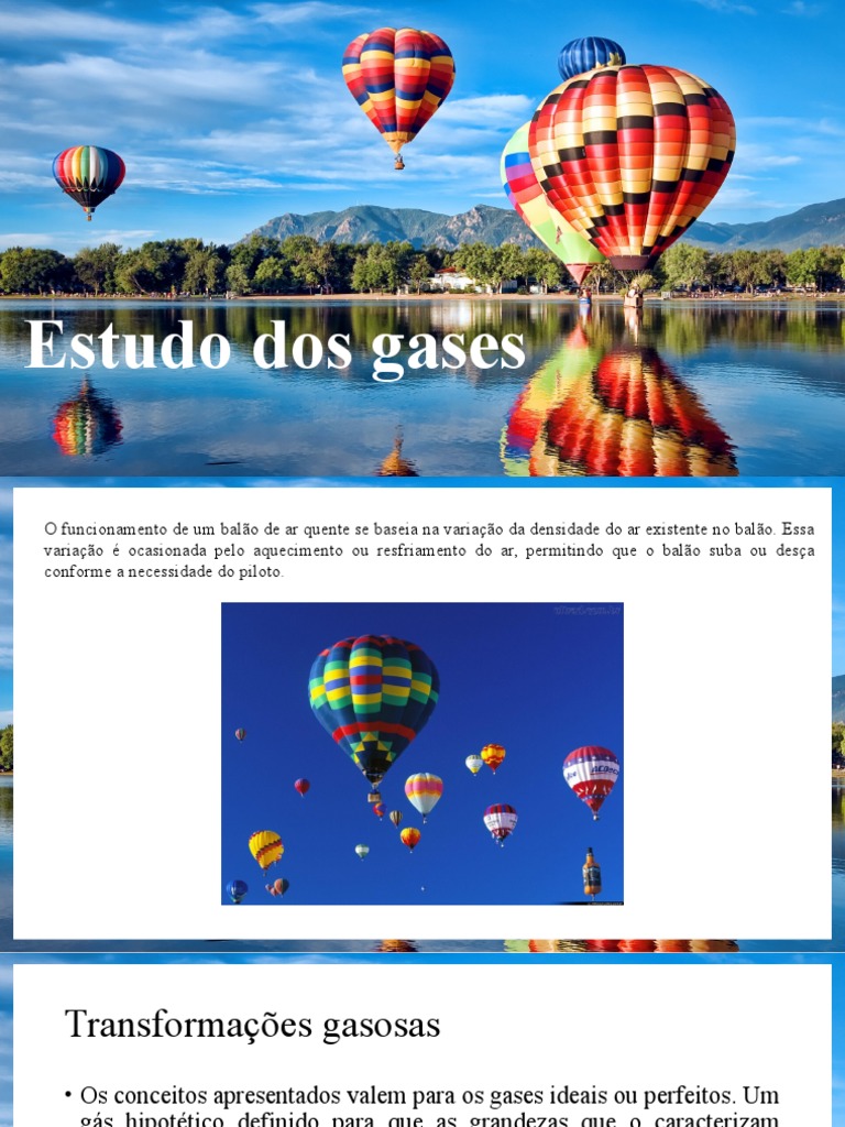 Conceitos De Gases Ideais E Transforma es PDF Gases Temperatura