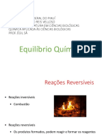 Equilíbrio Químico e Reações Reversíveis na Química Biológica