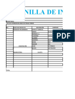 Planilla de Integracion de Costos