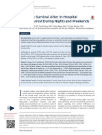 Trends in Survival After In-Hospital Arrest During Nights and Weekends 2018