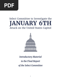 Introductory Material To The Final Report of The Select Committee