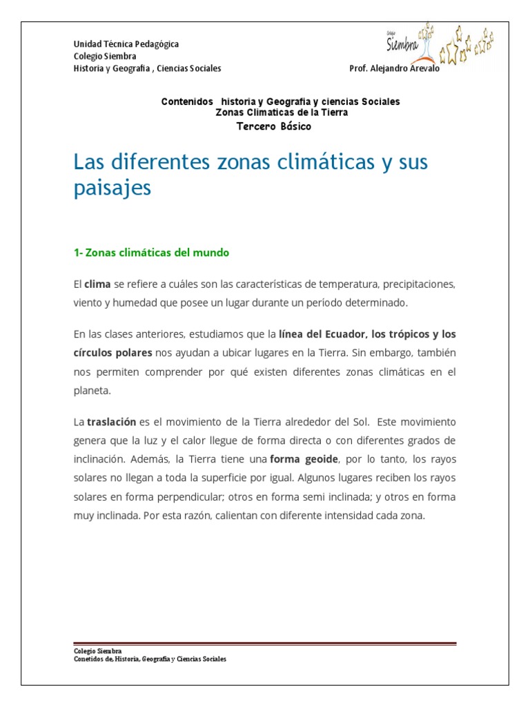 Zonas Climáticas y Paisajes del Mundo | PDF | Clima | Zona tropical
